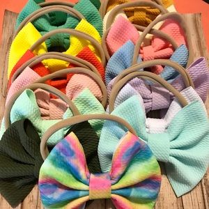 5” bullet bow on nylon headband